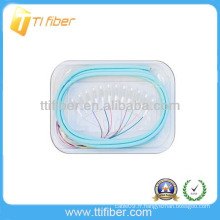 12 Core Distribution 10Gb OM3 Aqua Fiber Optic Pigtail